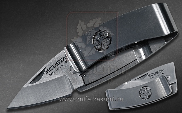 Складной нож-зажим для&nbsp;купюр Mcusta MC-0081 AOI из&nbsp;японской стали AUS-8, стальной рукоятью и&nbsp;удобной клипсой.